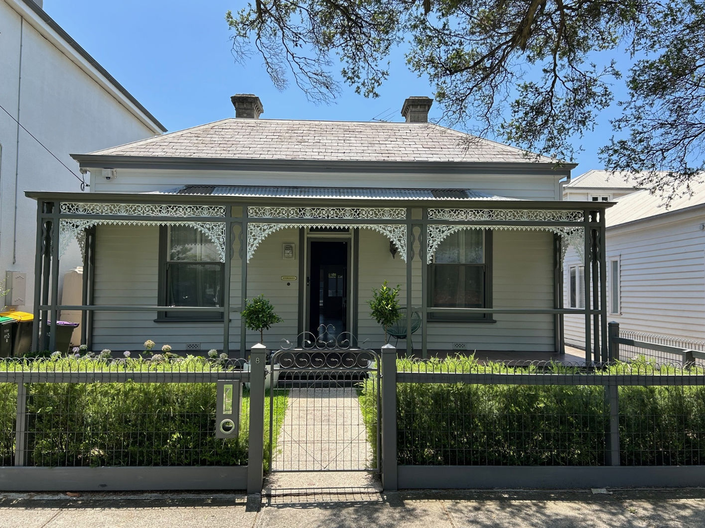 Exterior house painting completed in Newport